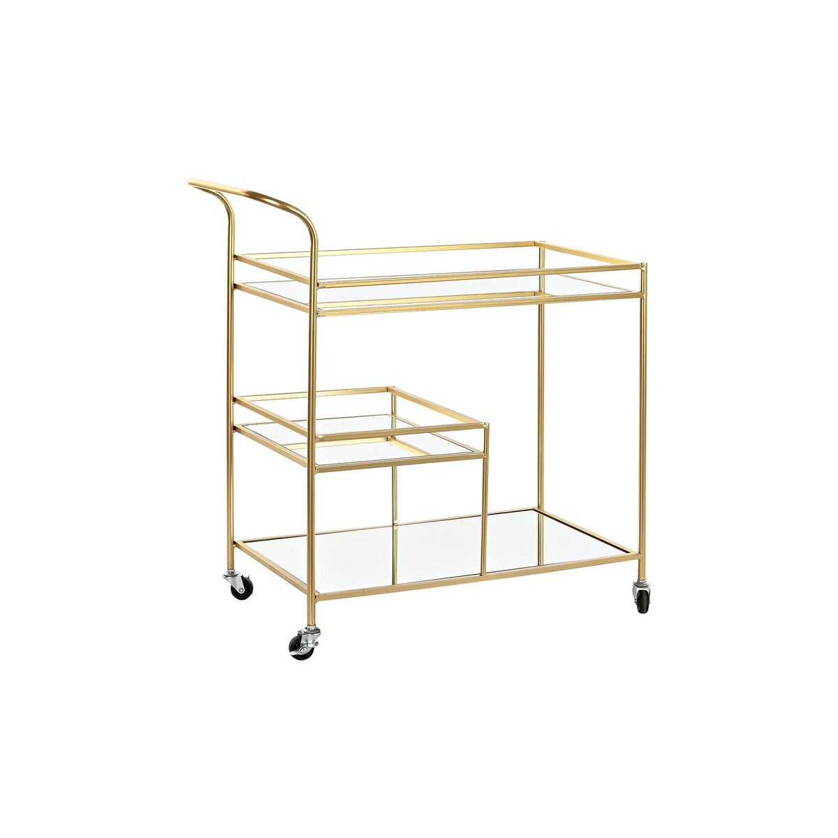 Serving Trolley DKD Home Decor Golden Metal Mirror 71 x 35 x 75,5 cm