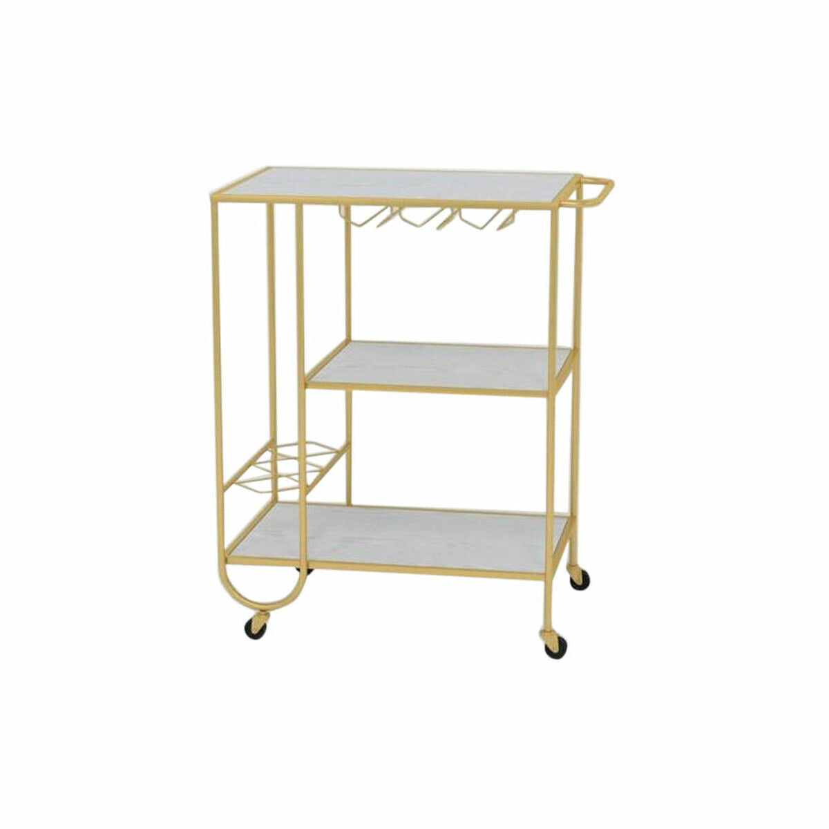 Serving Trolley DKD Home Decor White Golden Metal MDF dřevo 66,5 x 40 x