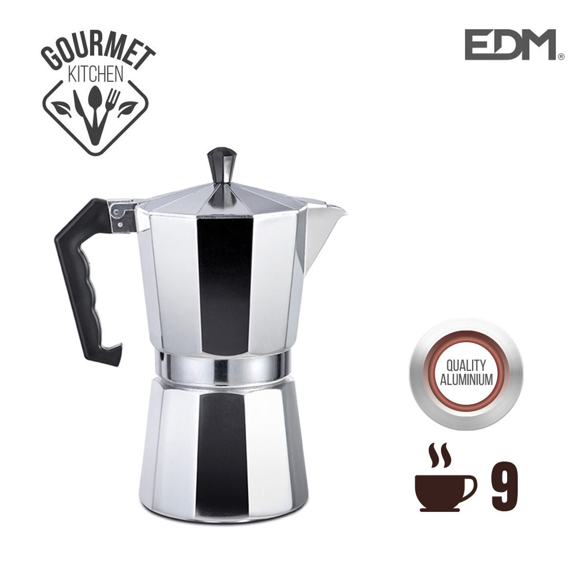 Káva EDM Aluminium 9 šálků (kávovar)