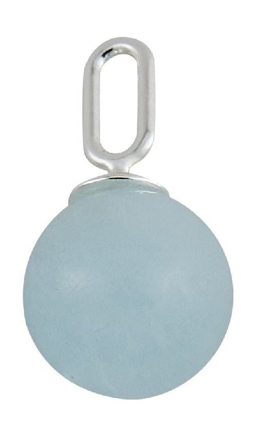 Designové písmena Stone Drop Charm 8 mm stříbro, akvamarine