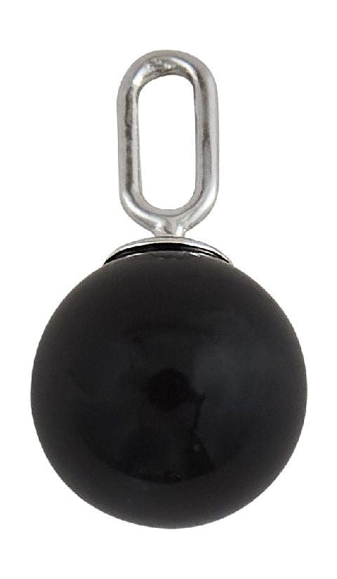 Designové písmena Stone Drop Charm 8 mm Silver, černý achát