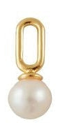 Design Letters Pearl Drop Charm 5mm, Gold