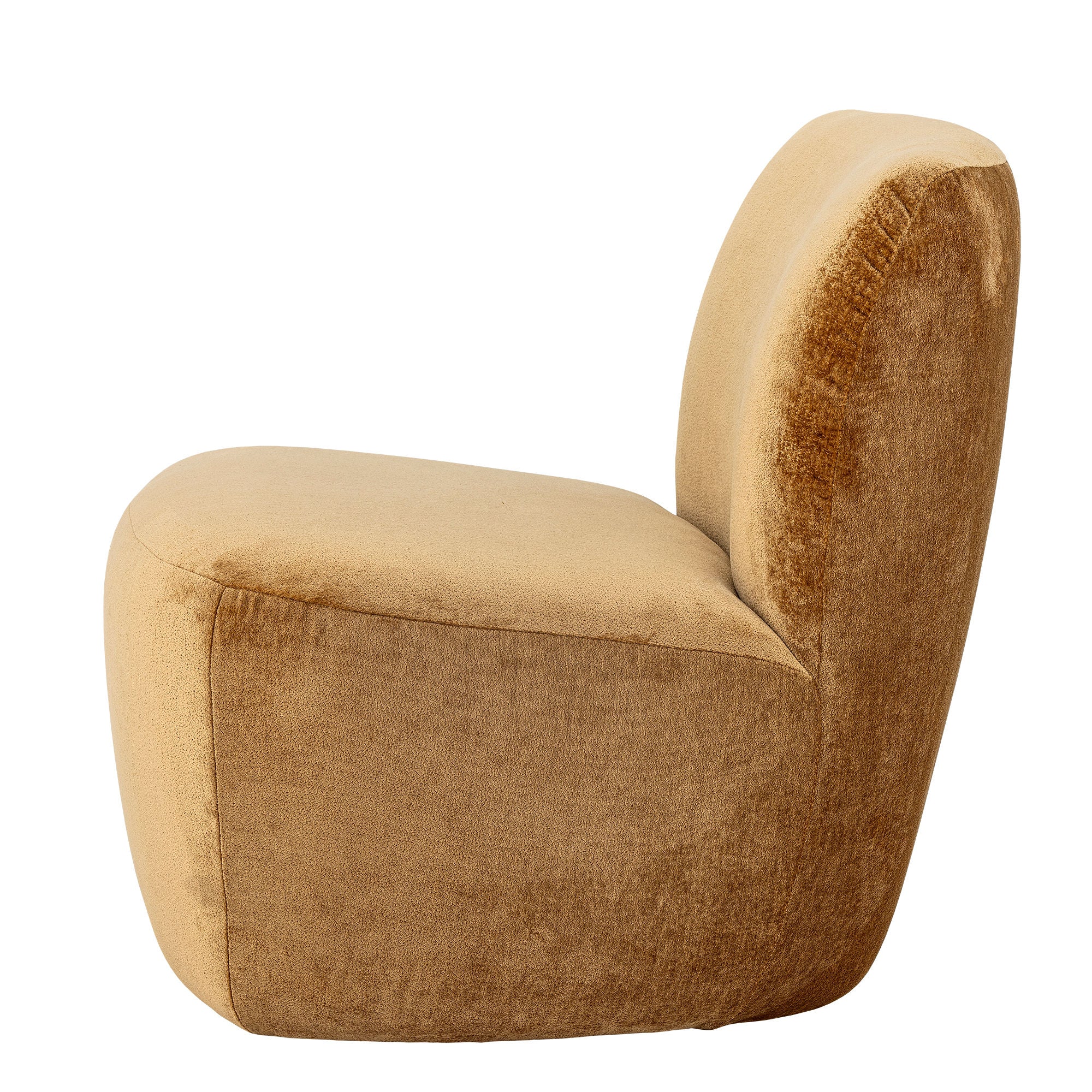 Kreativní kolekce Almondde Lounge Chair, Brown, Polyester