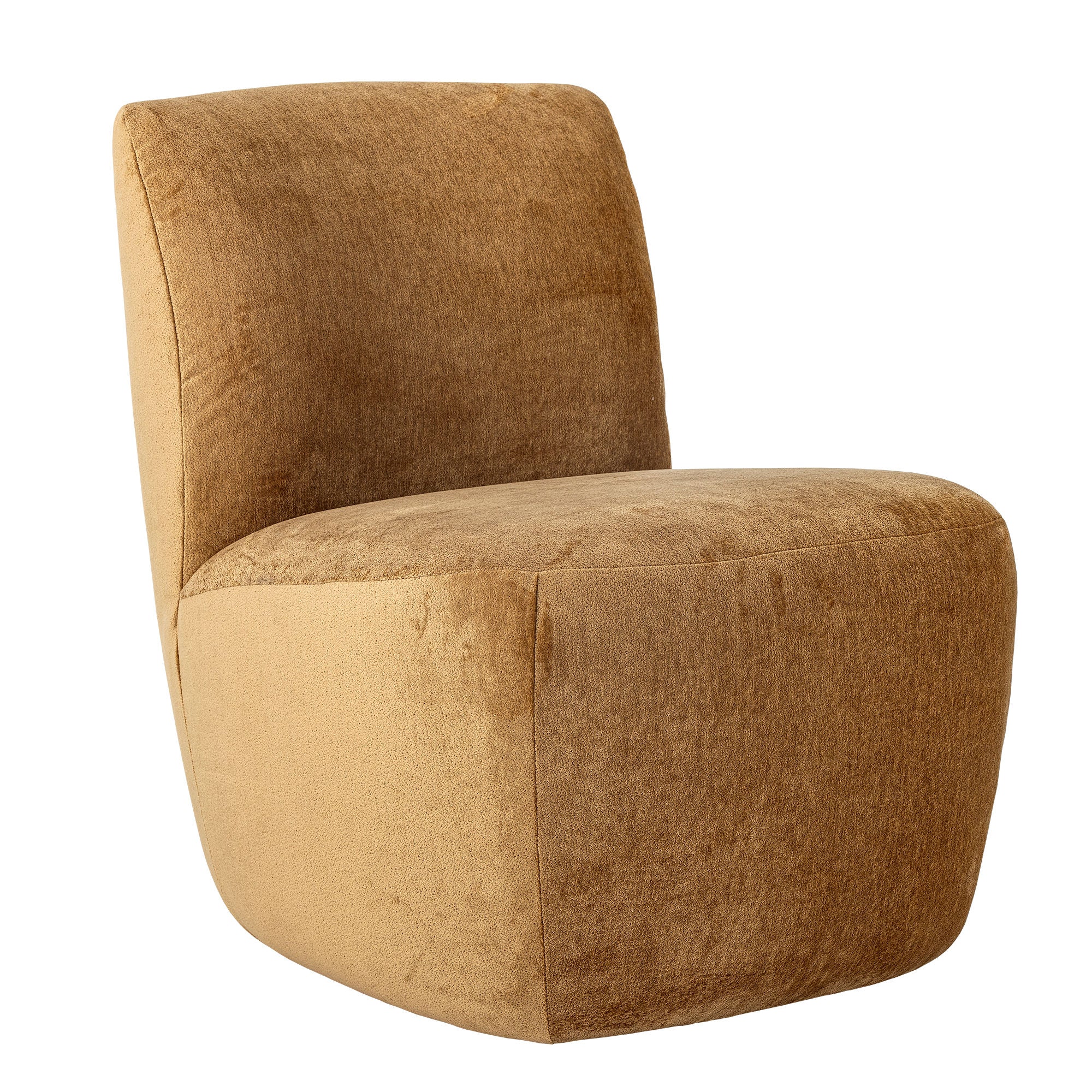 Kreativní kolekce Almondde Lounge Chair, Brown, Polyester