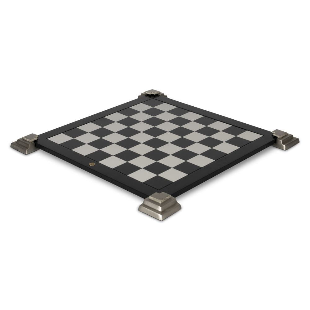 Autentické modely 2 stranací herní deska pro šachy a dáma, černá