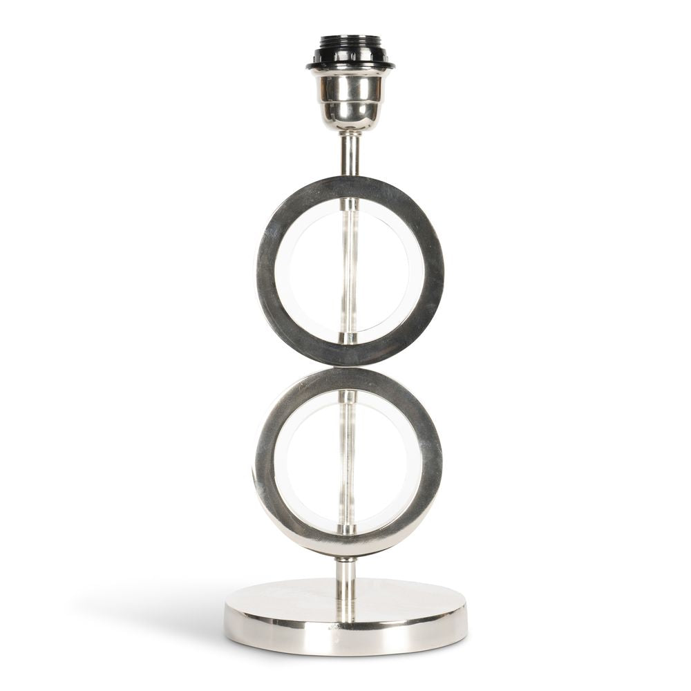 Autentické modely Art Deco Circle Lamp Circular Double, Silver