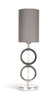 Autentické modely Art Deco Circle Lamp Circular Double, Silver