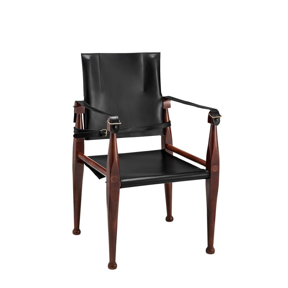 Authentic Models Leather Chair, Black
