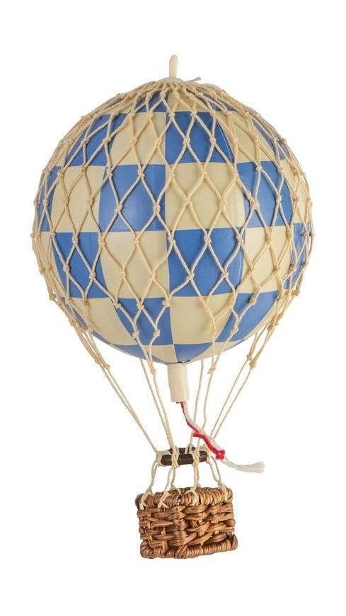 Autentické modely vznášející se model balónu obloha, zkontrolujte modrou, Ø 8,5 cm