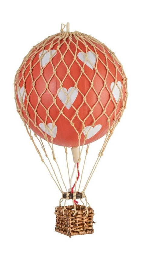 Autentické modely vznášející se model balónu s nebe, červené srdce, Ø 8,5 cm