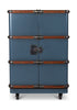 Authentic Models Polo Club Travel Suitcase Cabinet Bar, Petrol