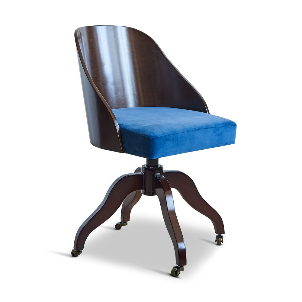 Autentické modely stolní židle miska ve tvaru opěradla, modrá