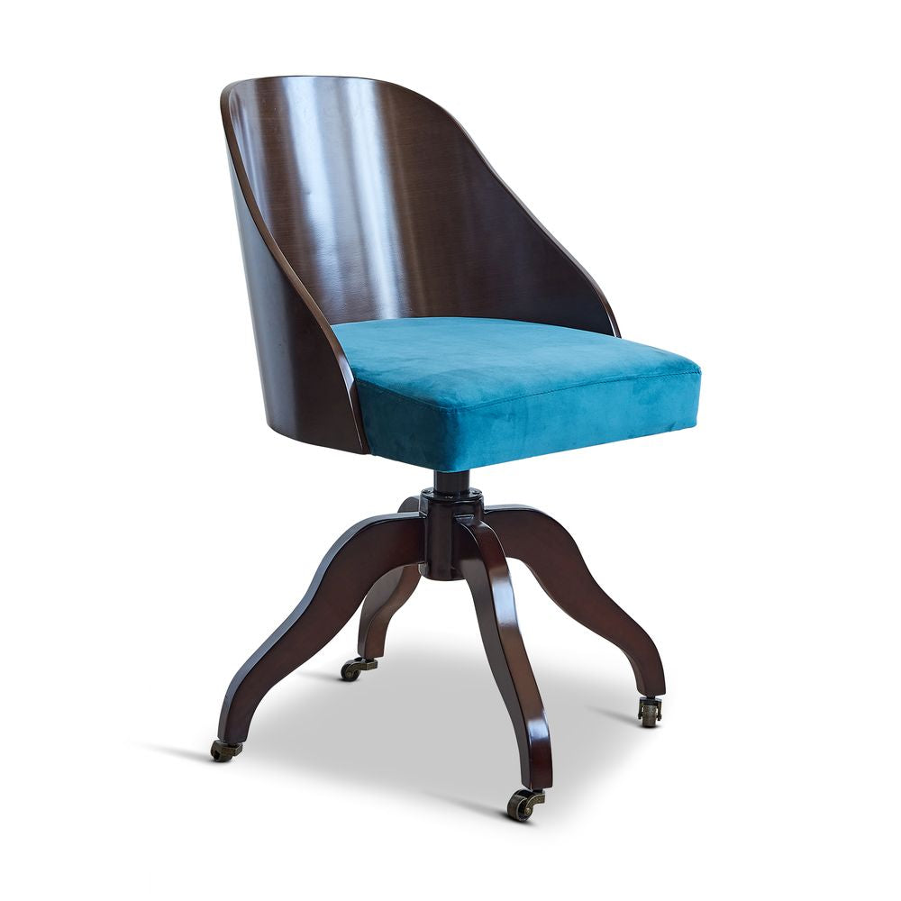 Autentické modely stolní židle ve tvaru opěradla, zelená
