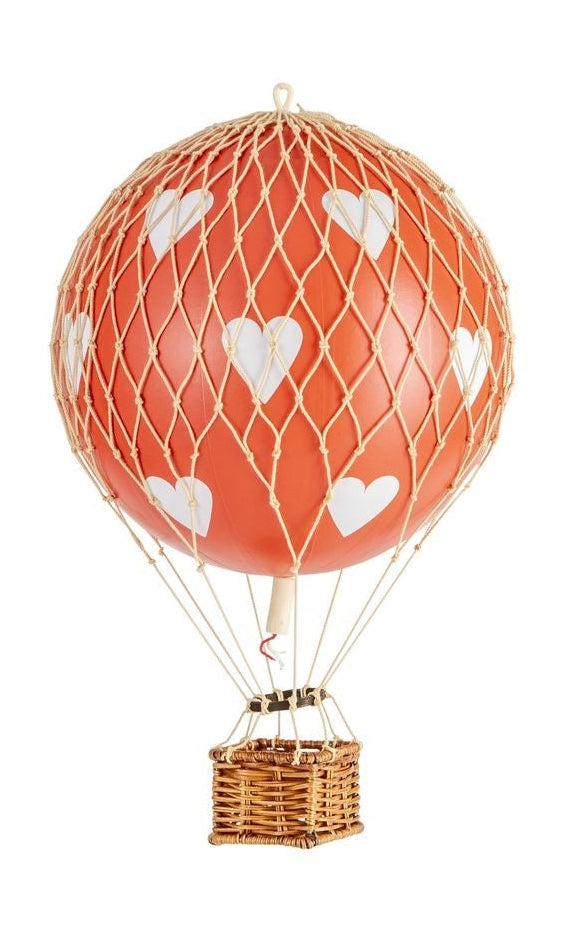 Autentické modely cestují s lehkým balónem, červené srdce, Ø 18 cm