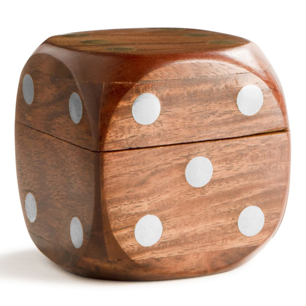 Autentické modely Cube Box hodí kostky, stříbro