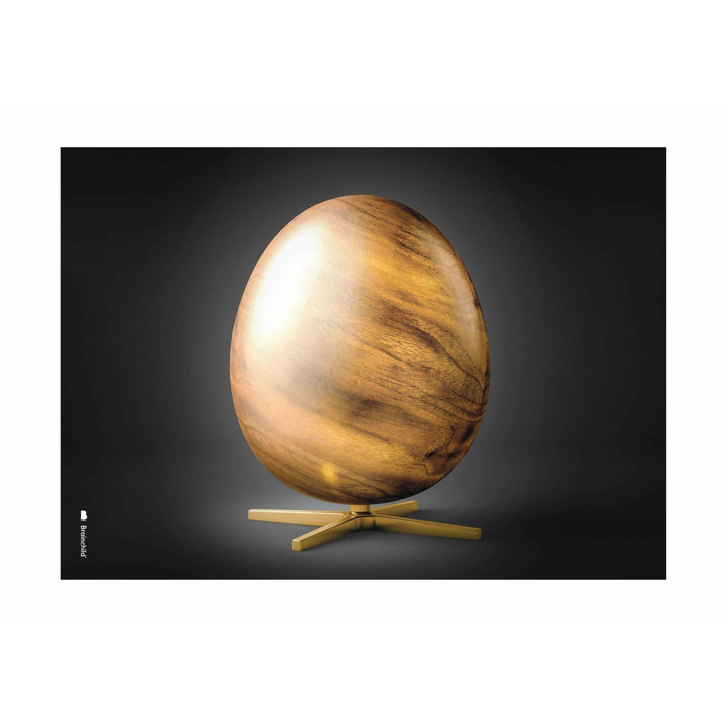 Brainchild Egg Cross Format Poster Without Frame 70 X100 Cm, Black