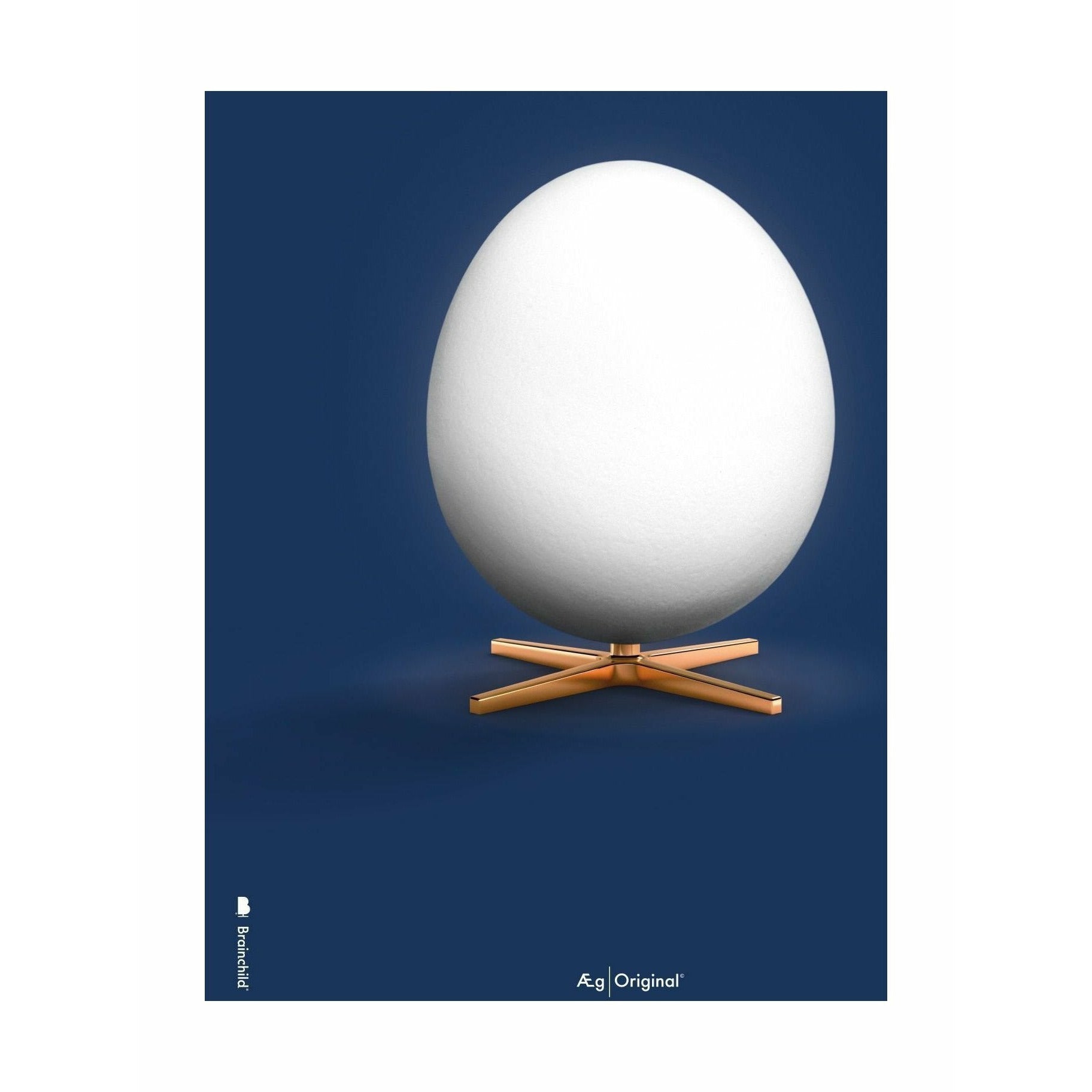 Klasický plakát s vaječným mozkem bez rámu 70 x100 cm, tmavě modré pozadí
