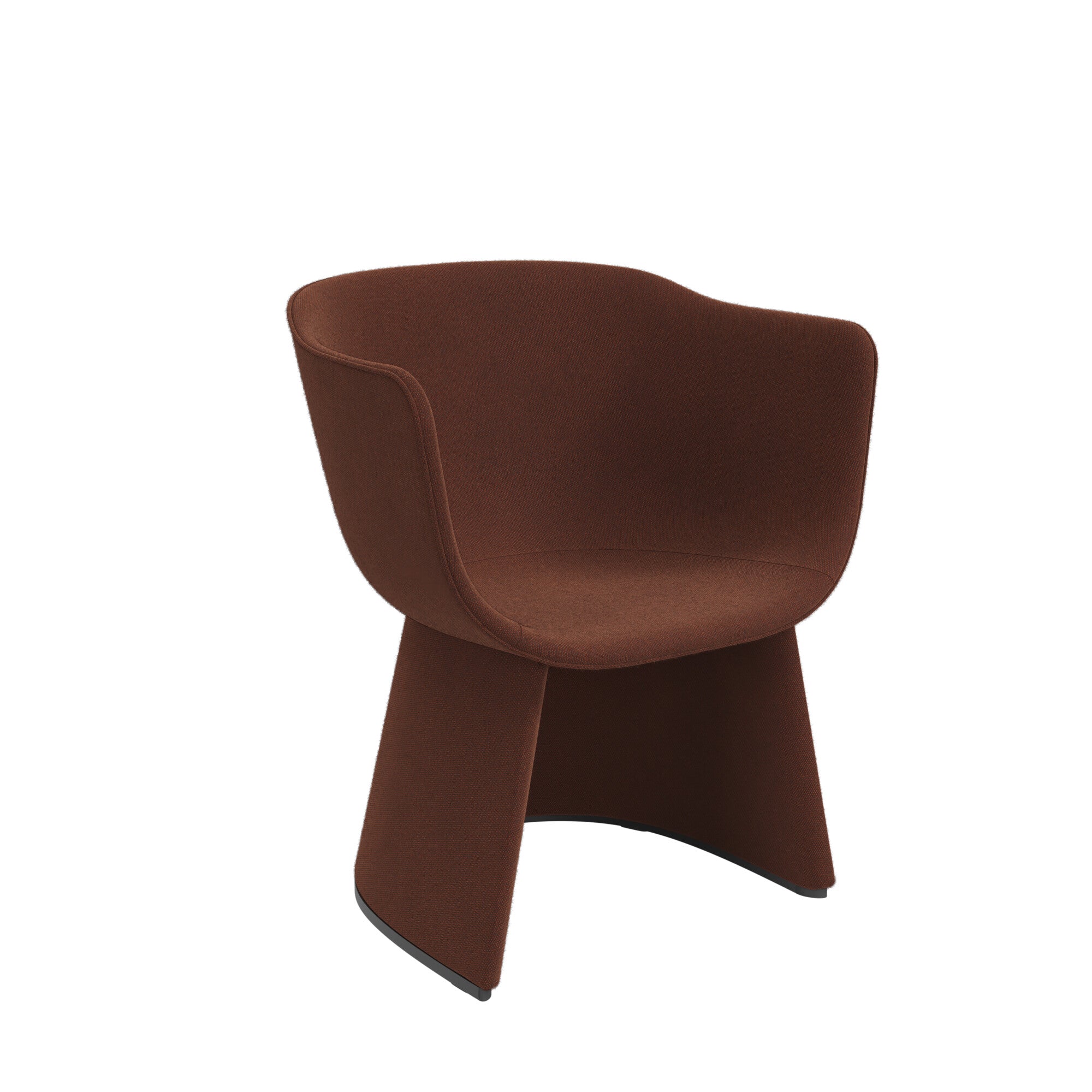 Fritz Hansen Monolit CM230 Lounge Chair, tmavě oranžová/tmavě oranžová