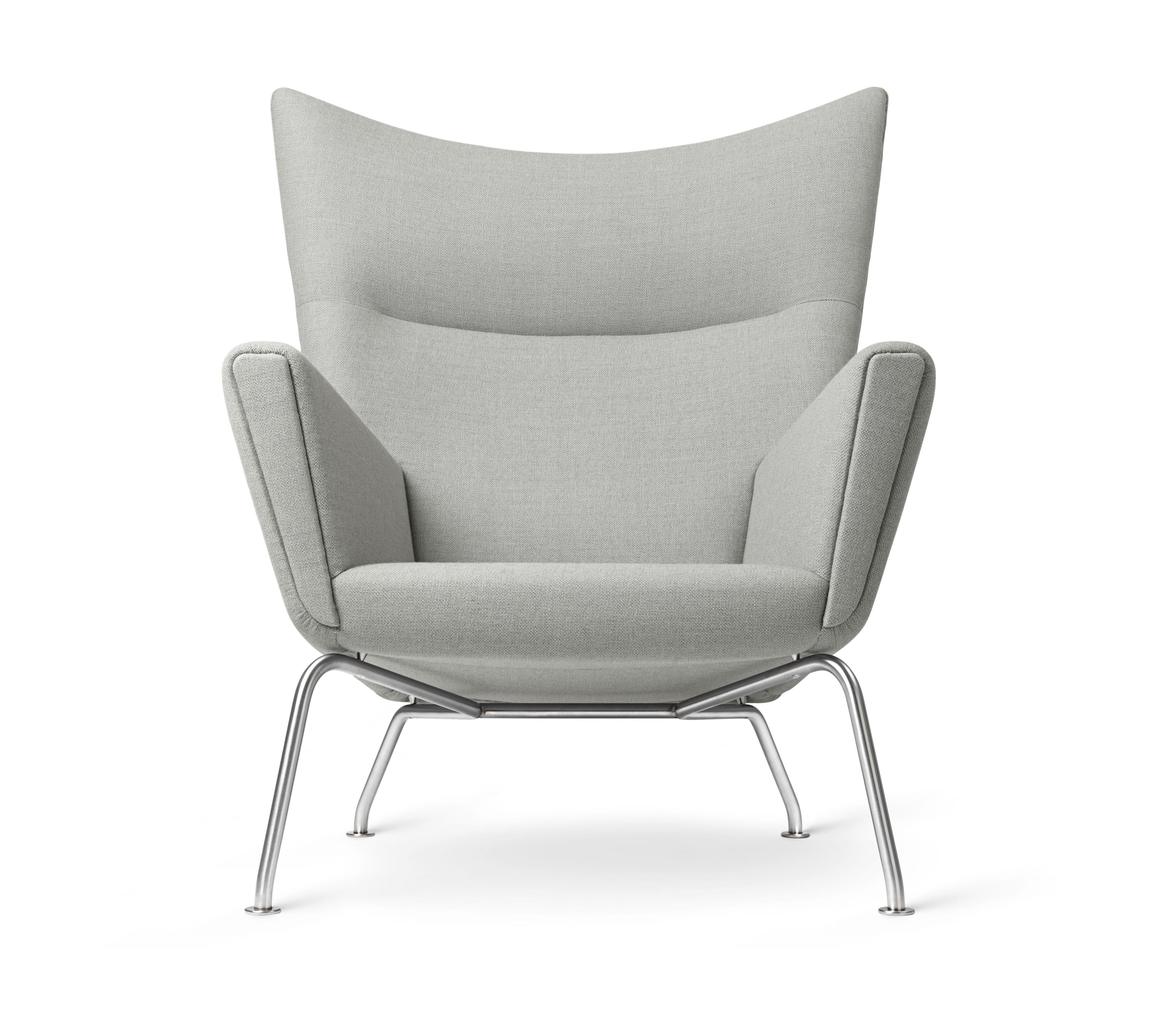 Carl Hansen Ch445 Wing Chair, Steel/Passion 13101