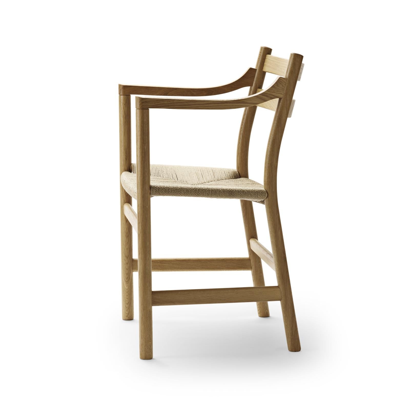Židle Carl Hansen CH46, naolejovaný dub/přírodní