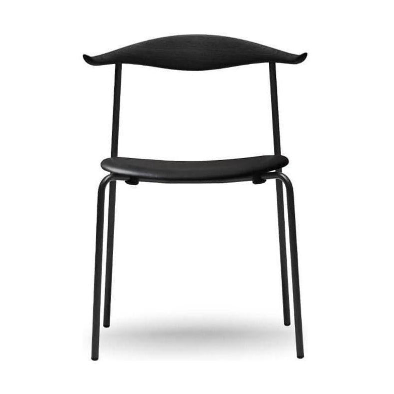 Karla Hansen CH88 P židle, černý buk/černá kůže/černý chrom
