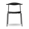 Karla Hansen CH88 P židle, černý buk/černá kůže/černý chrom