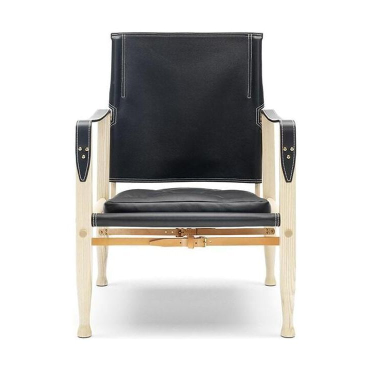 Safari židle Carl Hansen KK47000, naolejovaná popel/černá kůže