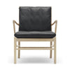 Carl Hansen Ow149 Colonial Chair Soap Oak/Black Leather