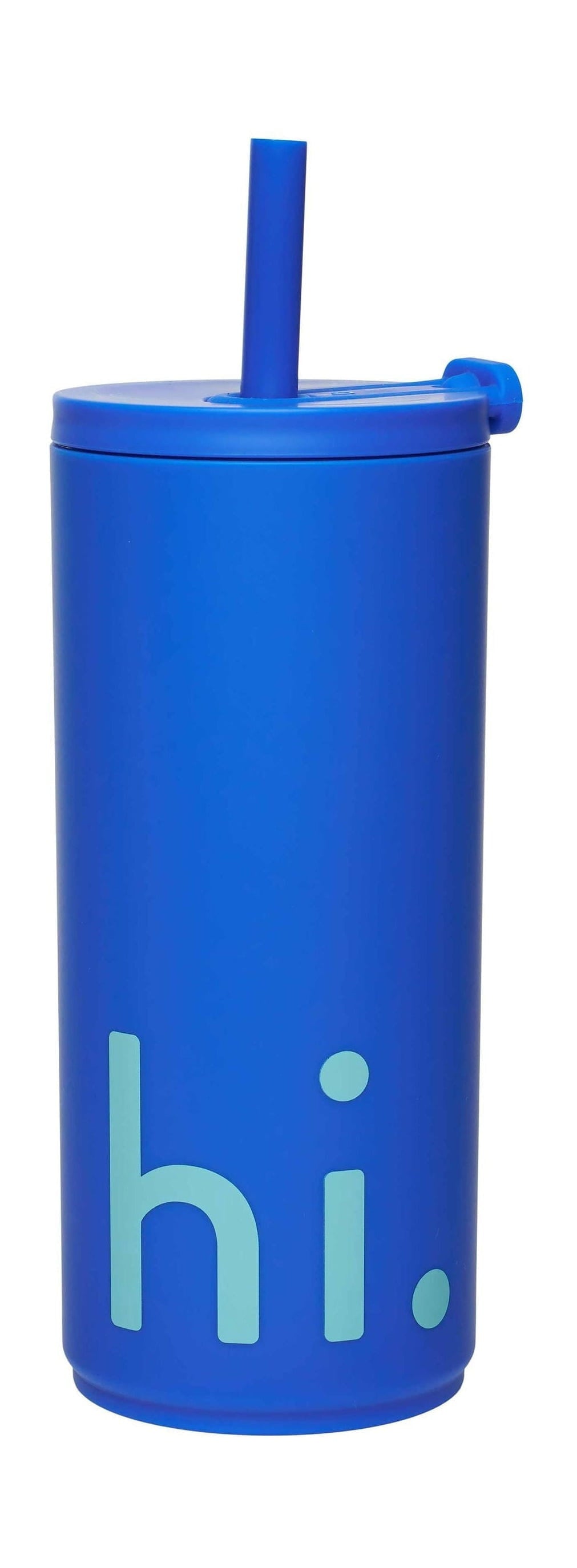 Design Letters Travel Straw Bottle 500 Ml, Cobalt Blue