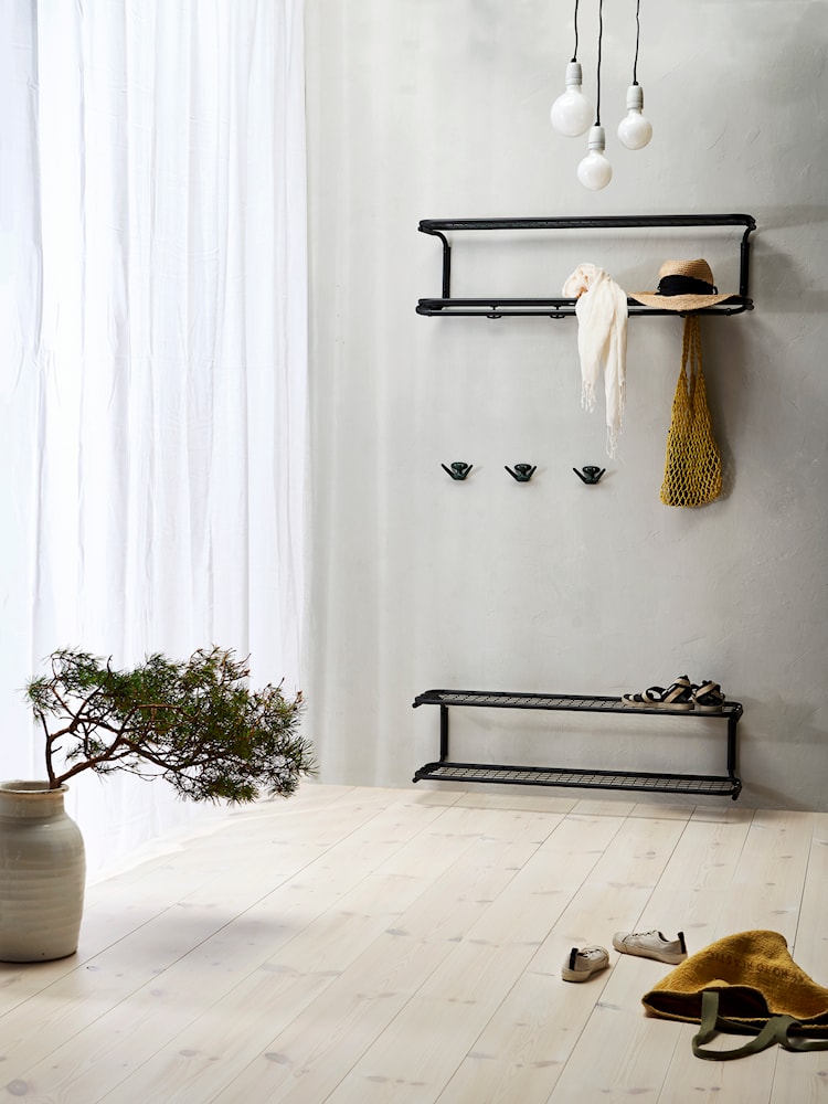 Essem Design Classic Hat Shelf 40 cm, černá/chrome