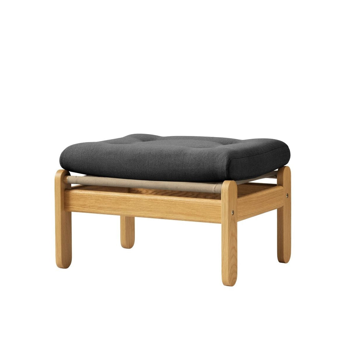 Fdb Møbler J113 Footstool, Dark Grey 60153