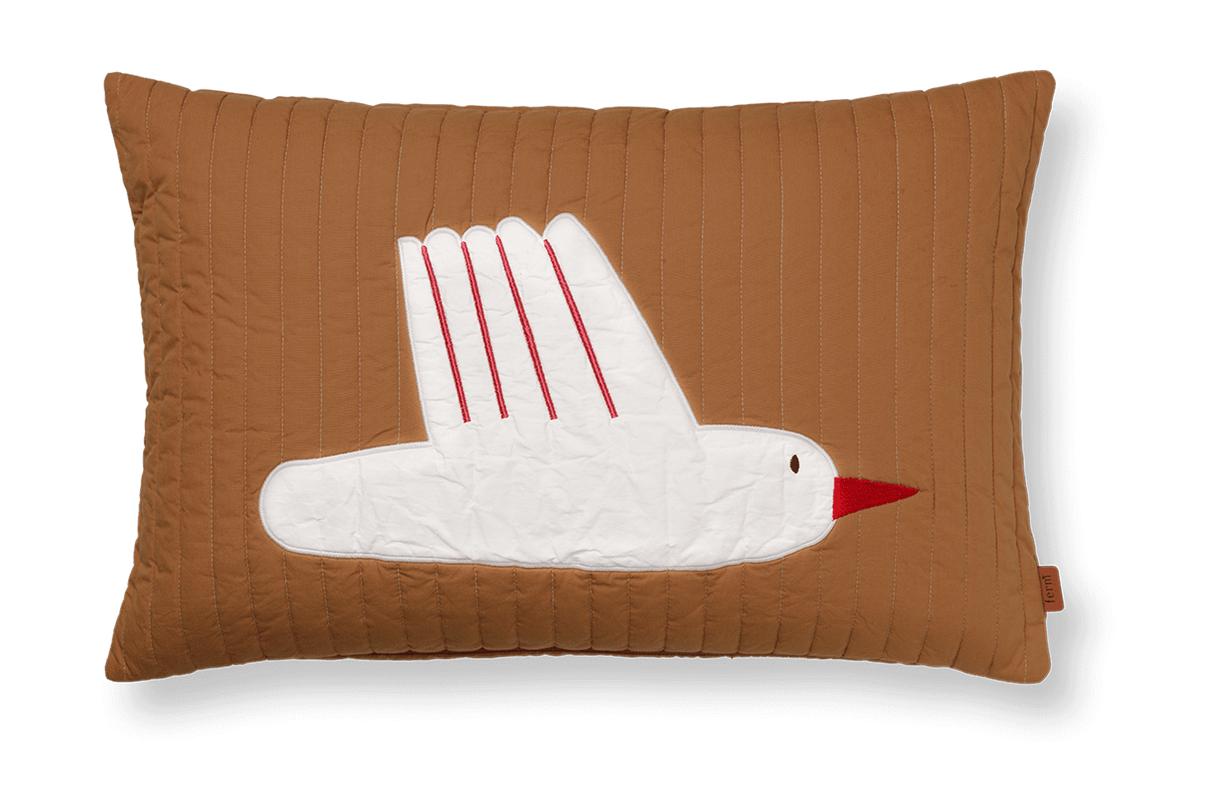 Ferm Living Bird Cushion Obdélník, řasa