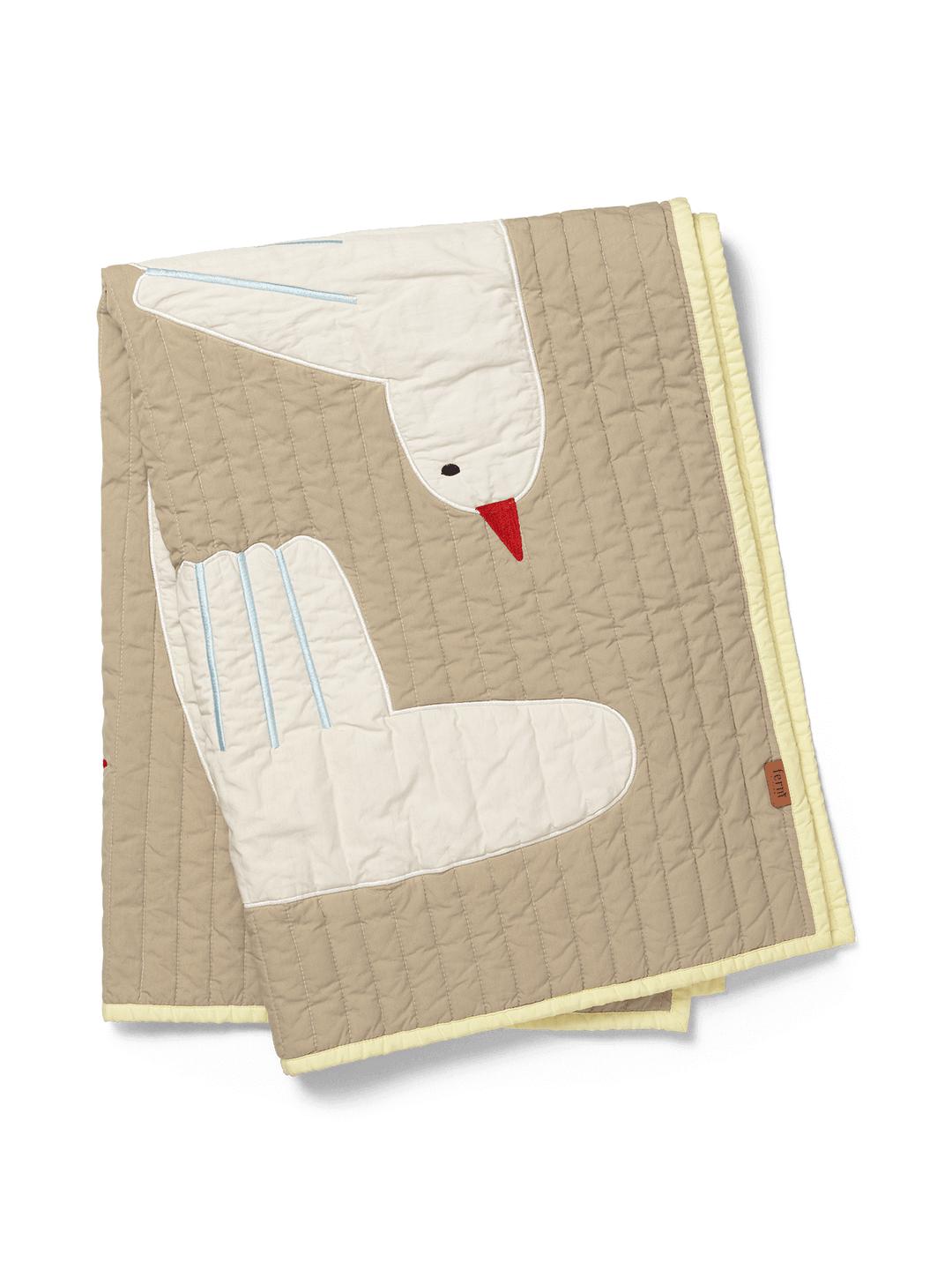 Ferm Living Bird Quilt, Sand