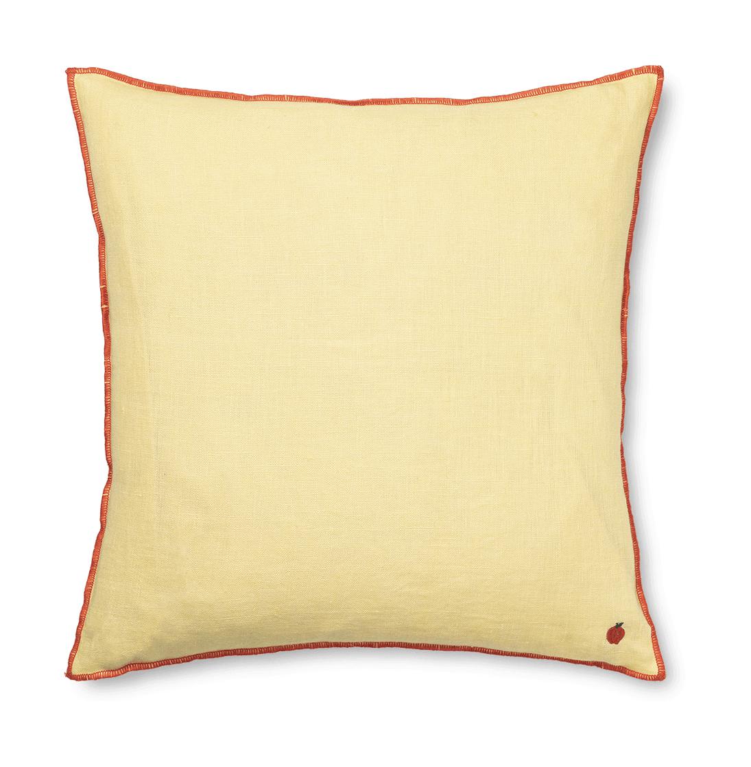 Ferm Living Contrast Linen polštář, citron