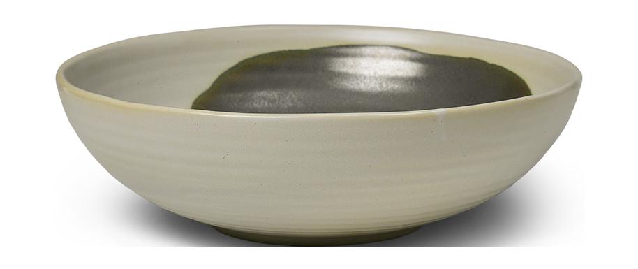 Ferm Living Omhu Bowl velká, z bílé/uhlí