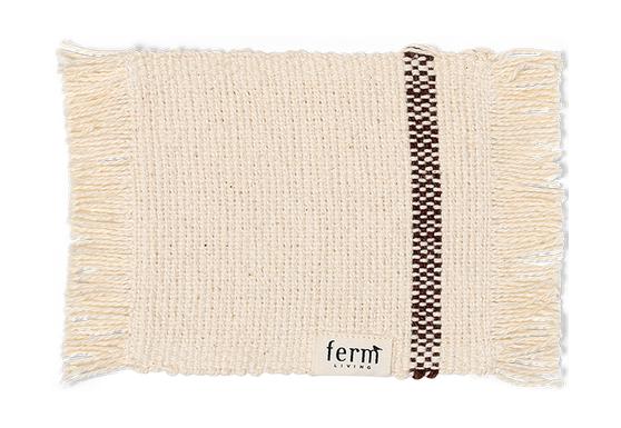 Ferm Living Savor Coaster 4 Er Set, Off White/Chocolate