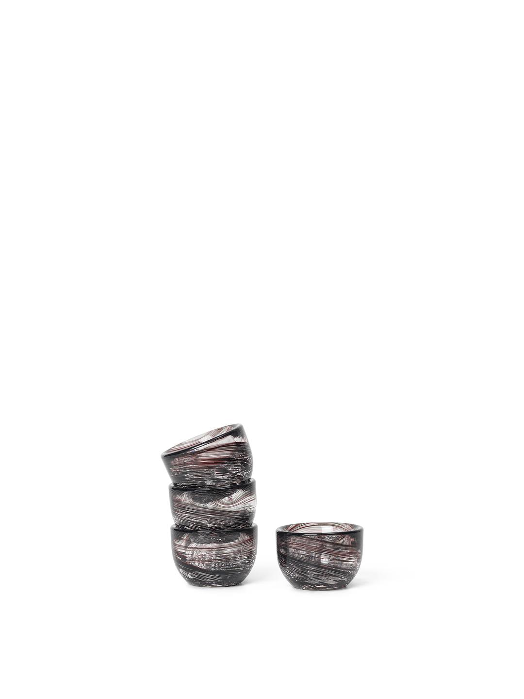 Ferm Living Tinta Egg Cup Set 4, tmavě hnědá