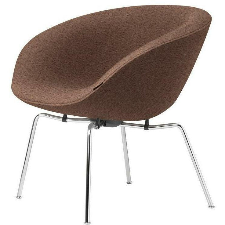 Fritz Hansen AJ Pot Lounge Chair Chrome Frame Farning, Christianshavn Beige/Orange