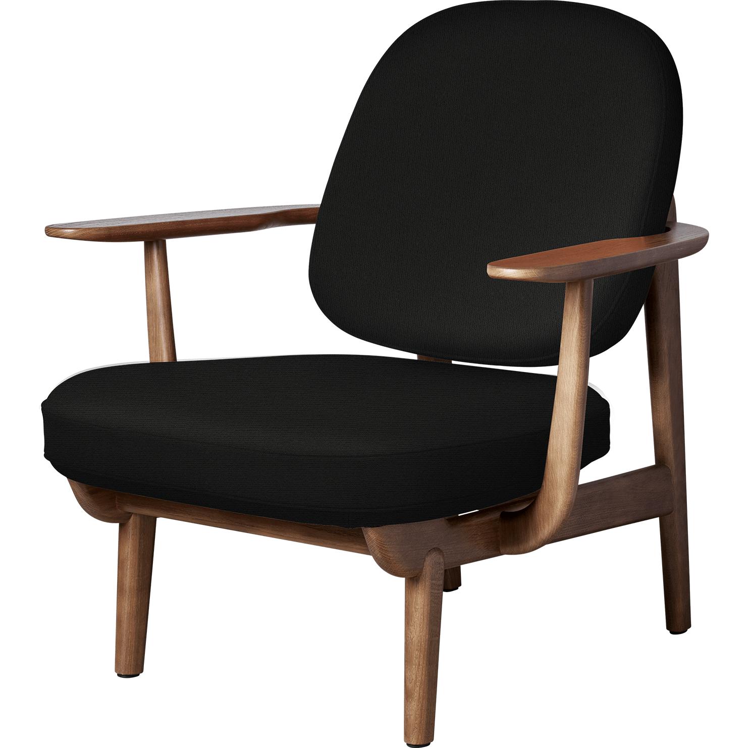 Fritz Hansen Jh97 Fred Lounge Chair Dark -Bainované dub, černá