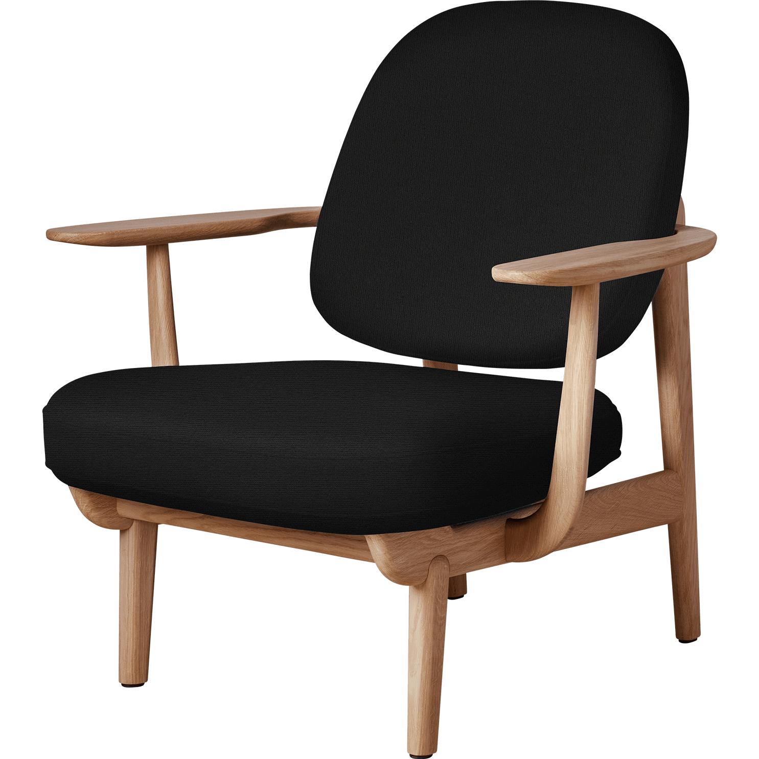 Fritz Hansen Jh97 Fred Lounge Chair Oillared Oak, světle šedá