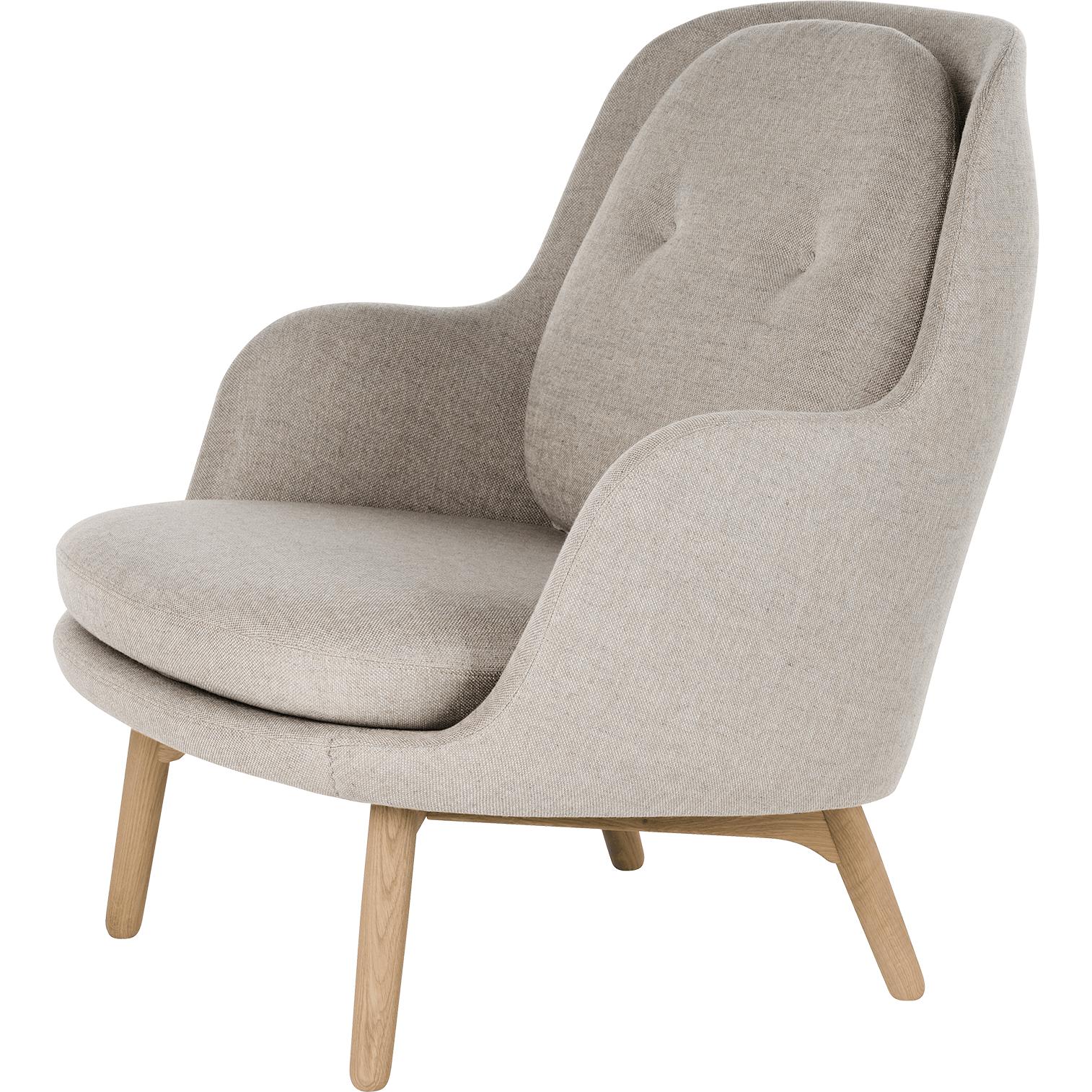 Fritz Hansen Pá Lounge Chair Wood, Sunniva Grey