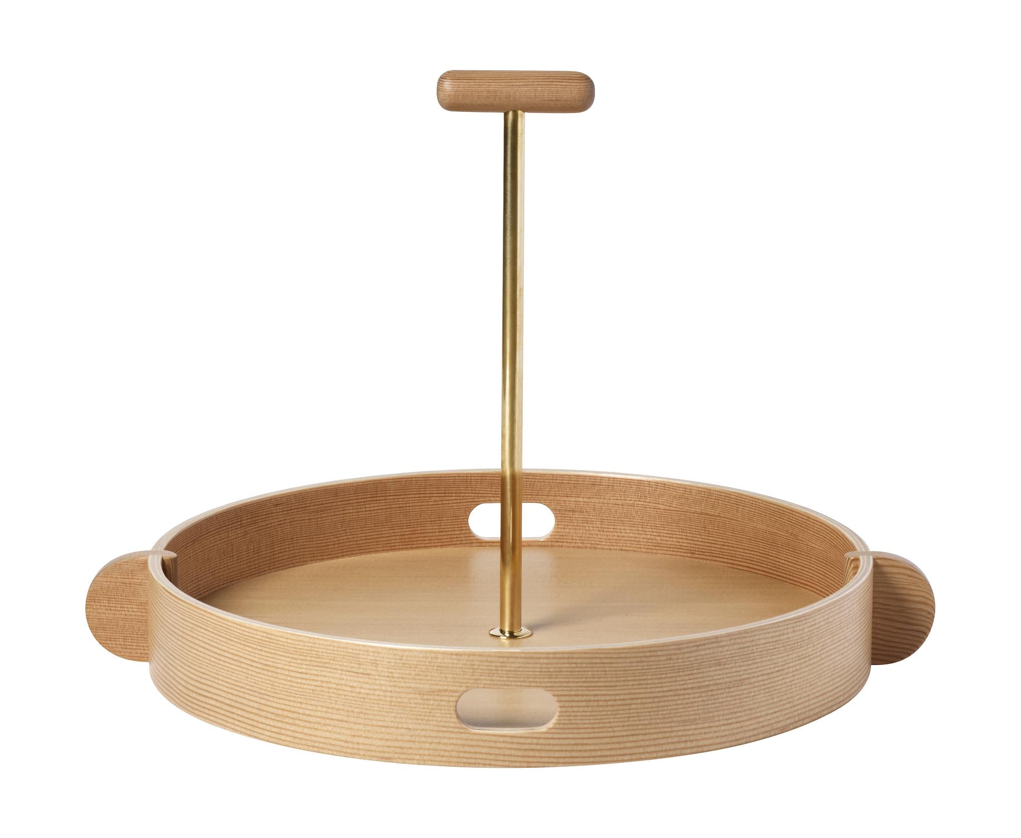 Fritz Hansen JH podnos, Oregon Pine/Brass