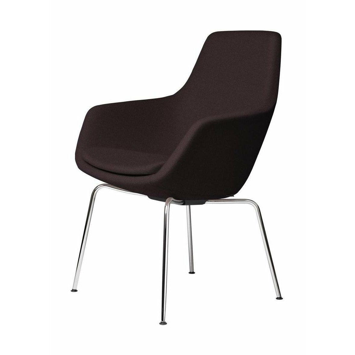 Fritz Hansen Little Giraffe Armchair Chrome Base Fabric Christianshavn, Dark Red Uni