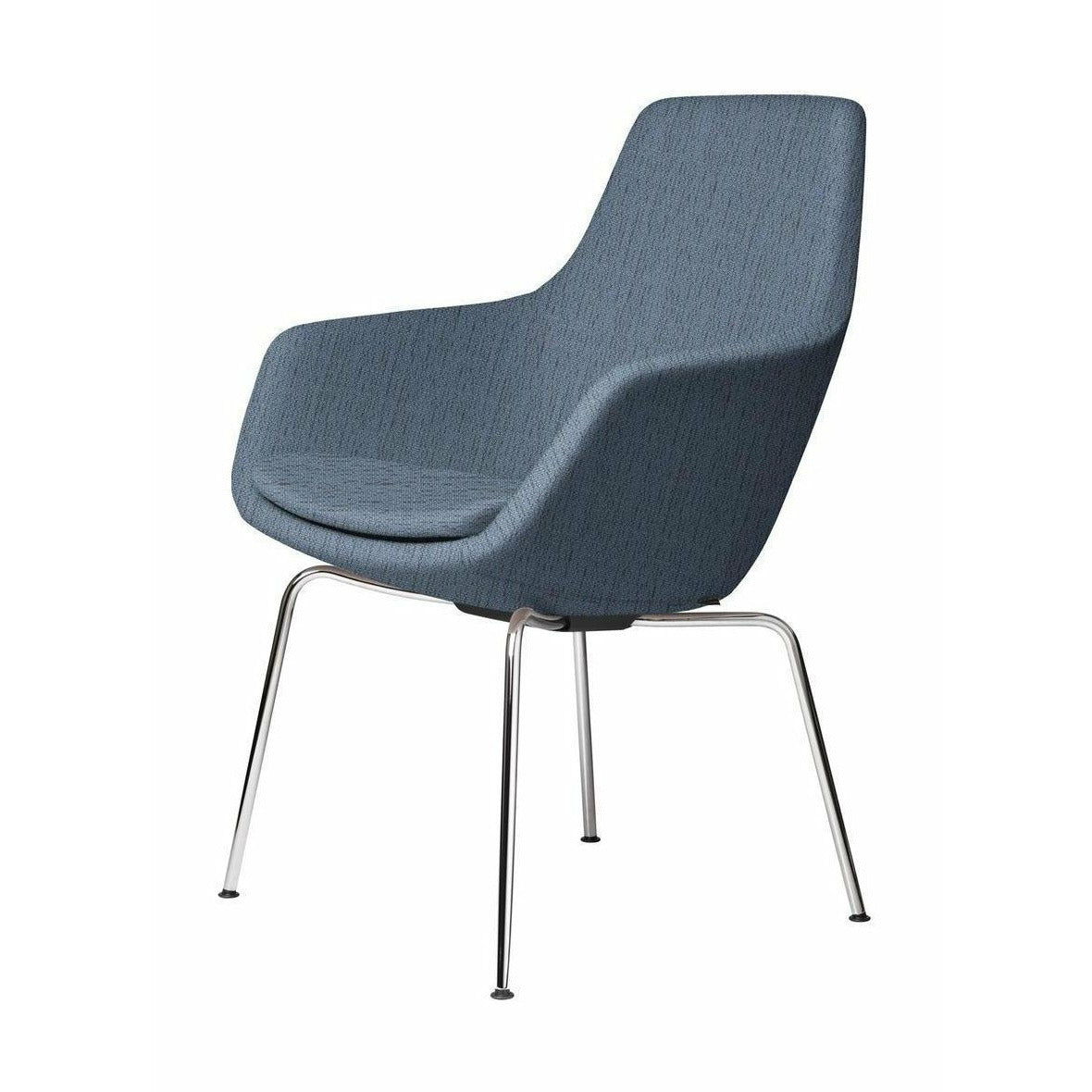 Fritz Hansen Little Giraffe Armchair Chrome Base Fabric Christianshavn, Light Blue