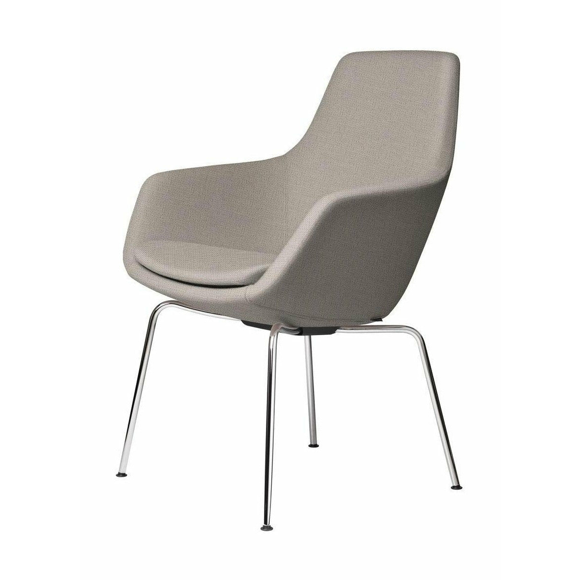 Fritz Hansen Little Giraffe Armchair Chrome Base Fabric Christianshavn, Light Beige