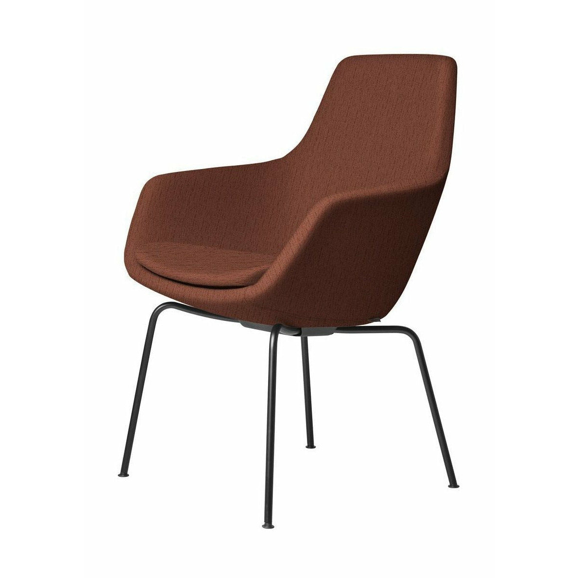 Fritz Hansen Little Giraffe Armchair Black Base Fabric Christianshavn, Orange