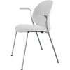 Fritz Hansen N02 Recycle židle s opěradlem Chromed Steel 4 Legged, White