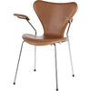 Fritz Hansen Series 7 Armchair Leather, Grace Walnut