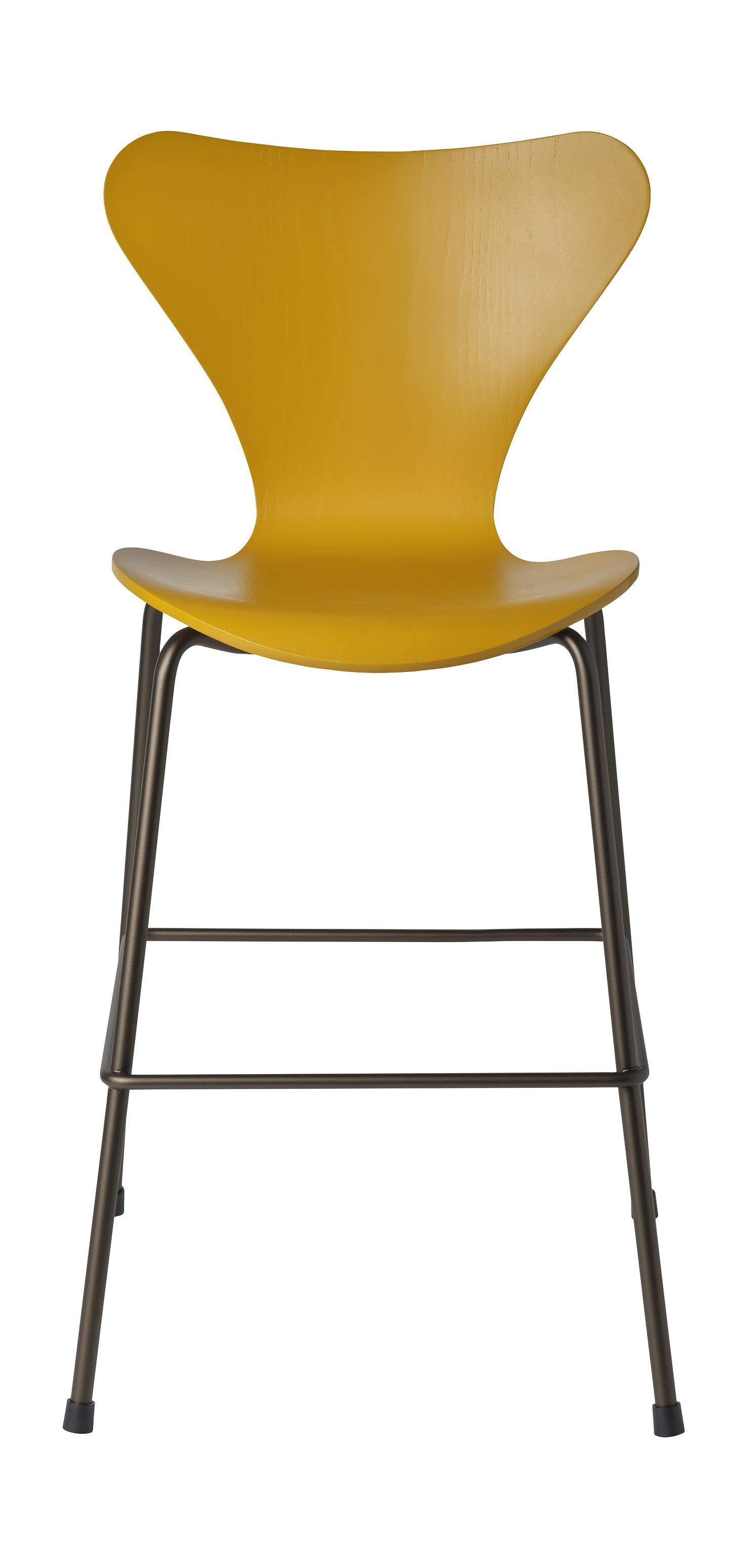 Fritz Hansen Series 7 Junior Chair, Brown Bronz/Burnt Yellow