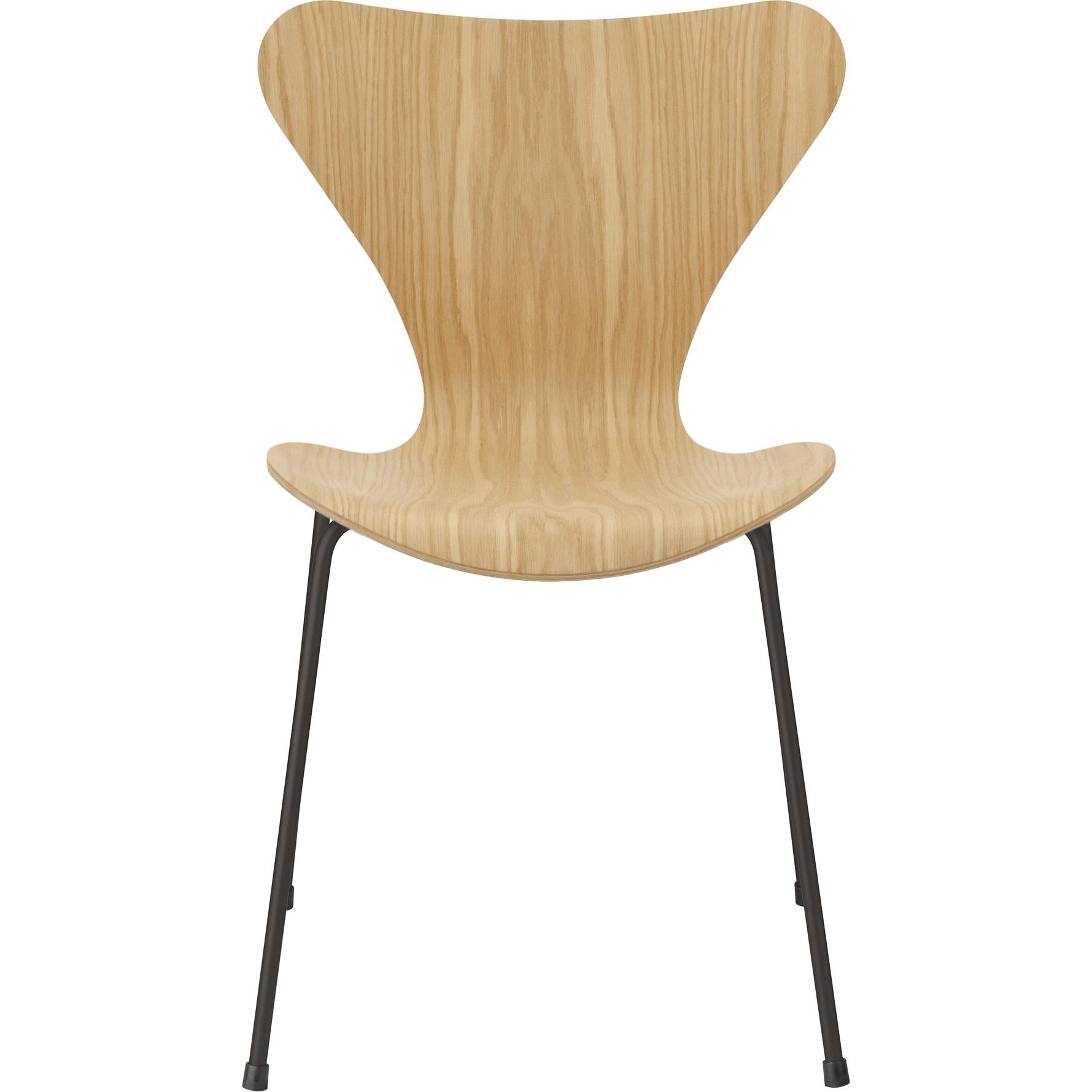 Fritz Hansen Series 7 Chair Veneer Oak Bowl, Warm Graphite Base